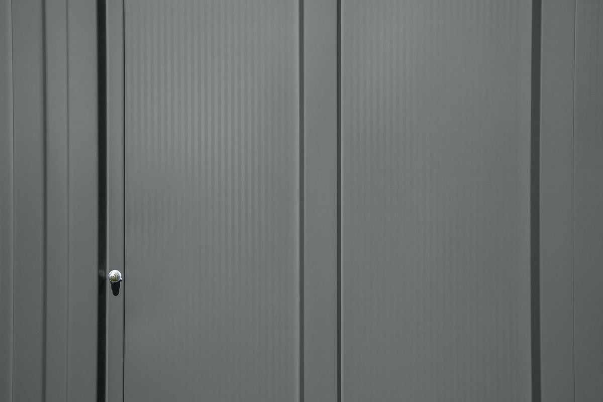 Classic 14x17-ft Charcoal Corrosion-Resistant Steel Shed D5U0 - product image 7