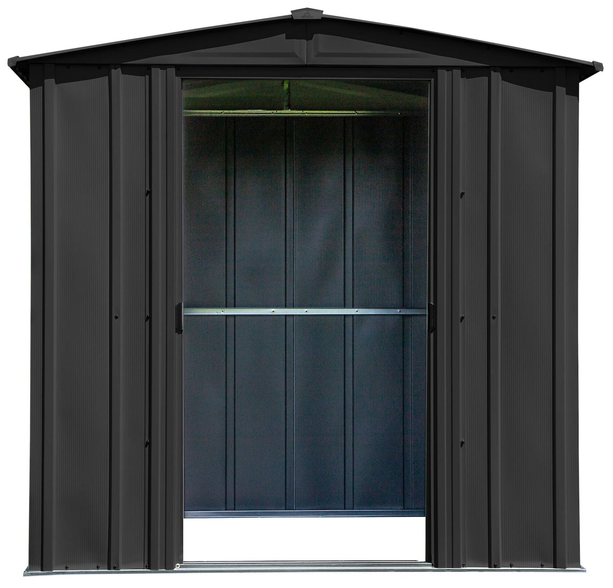 Classic Galvanized Steel Storage Shed, Charcoal, 6-ft x 5-ft X0I6 - product image 4
