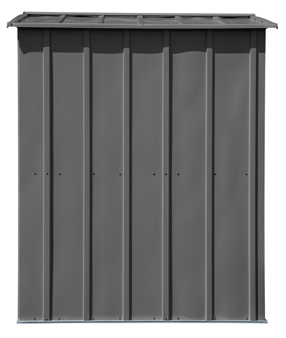 Classic Galvanized Steel Storage Shed, Charcoal, 6-ft x 5-ft X0I6 - product image 6