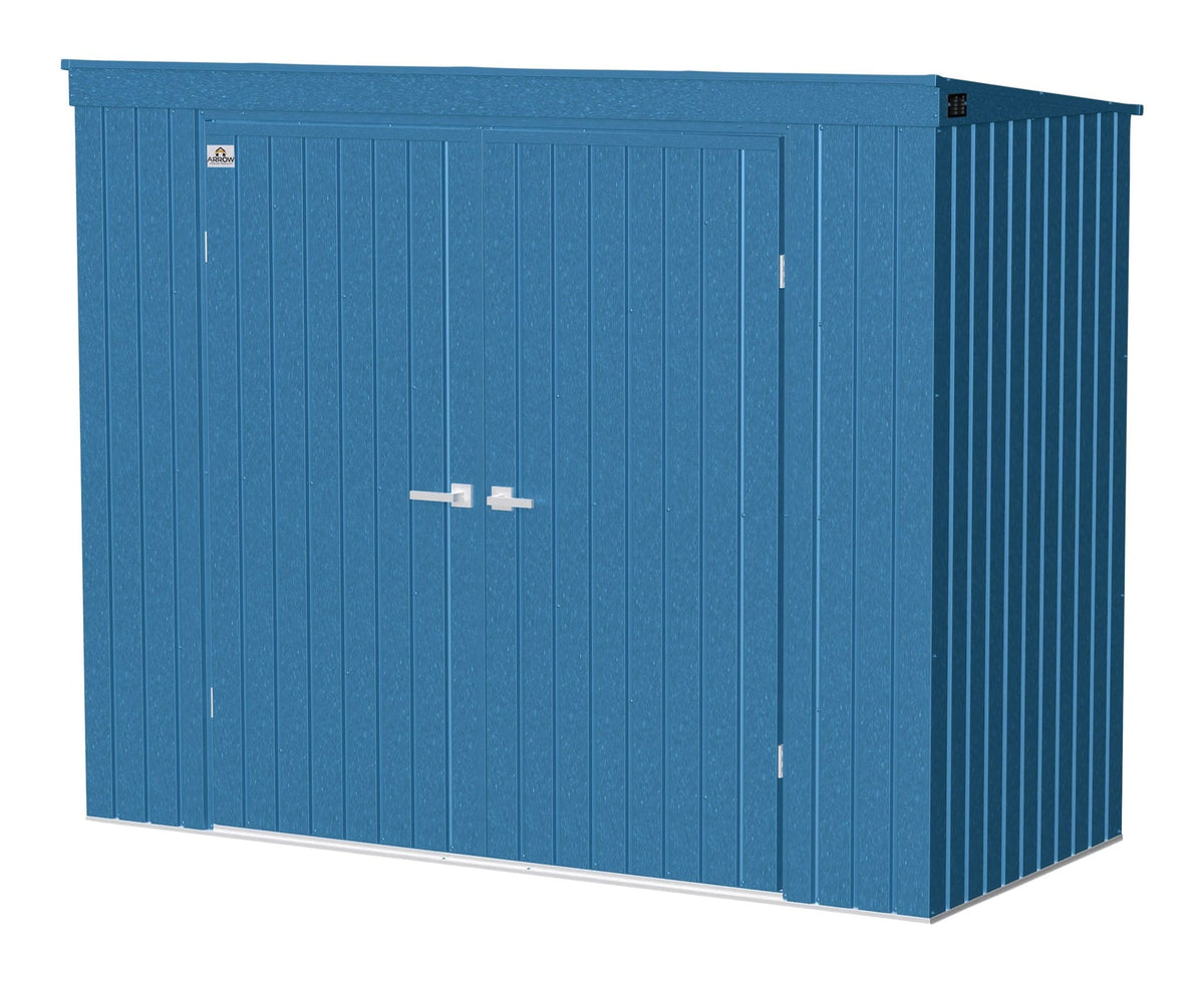 Elite Steel Storage Shed with Pent Roof, Blue Grey, 8-ft x 4-ft C9Q8 - product image 1