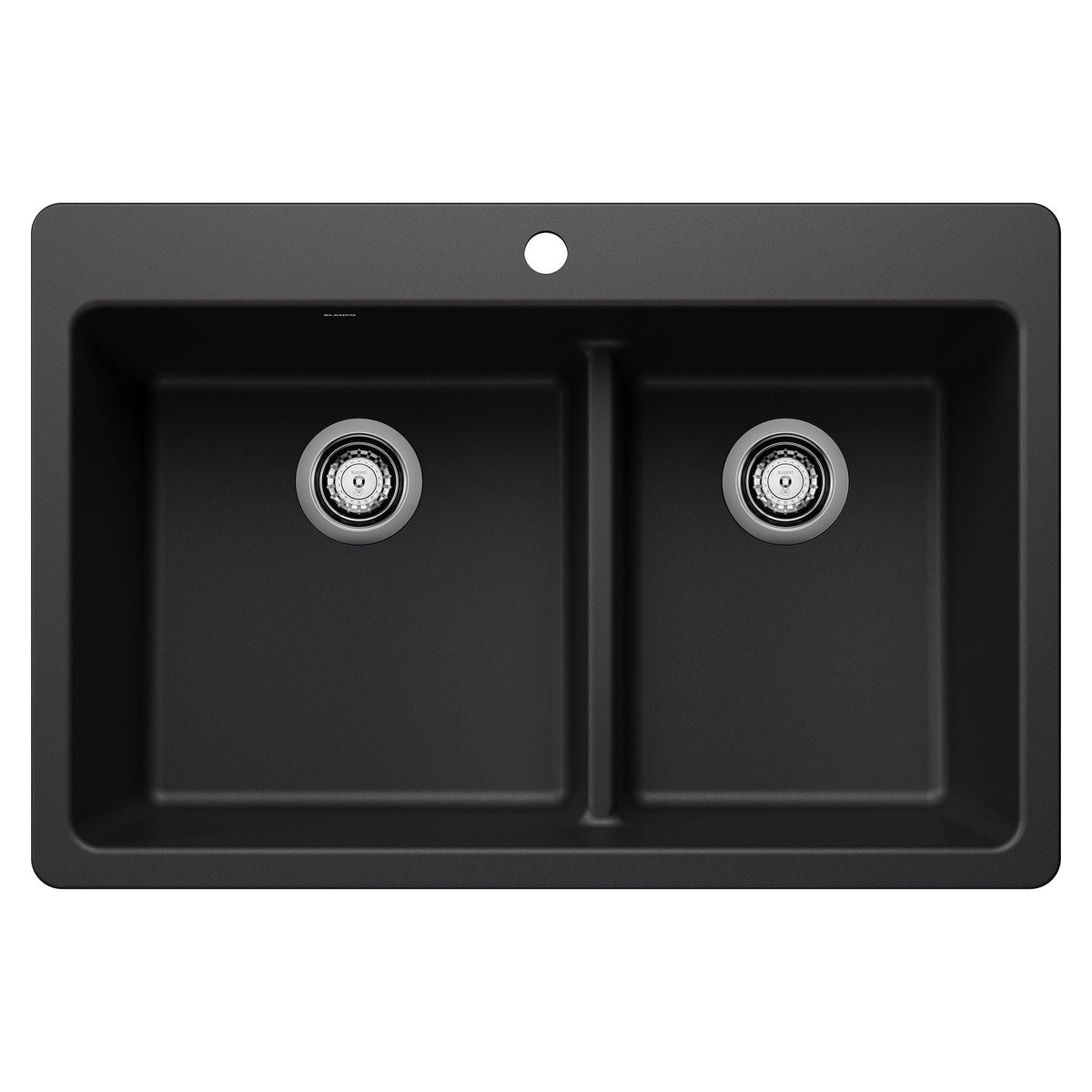 Dual Mount Kitchen Sink with Low Divide, Black, 33-in F7I2 - product image 1