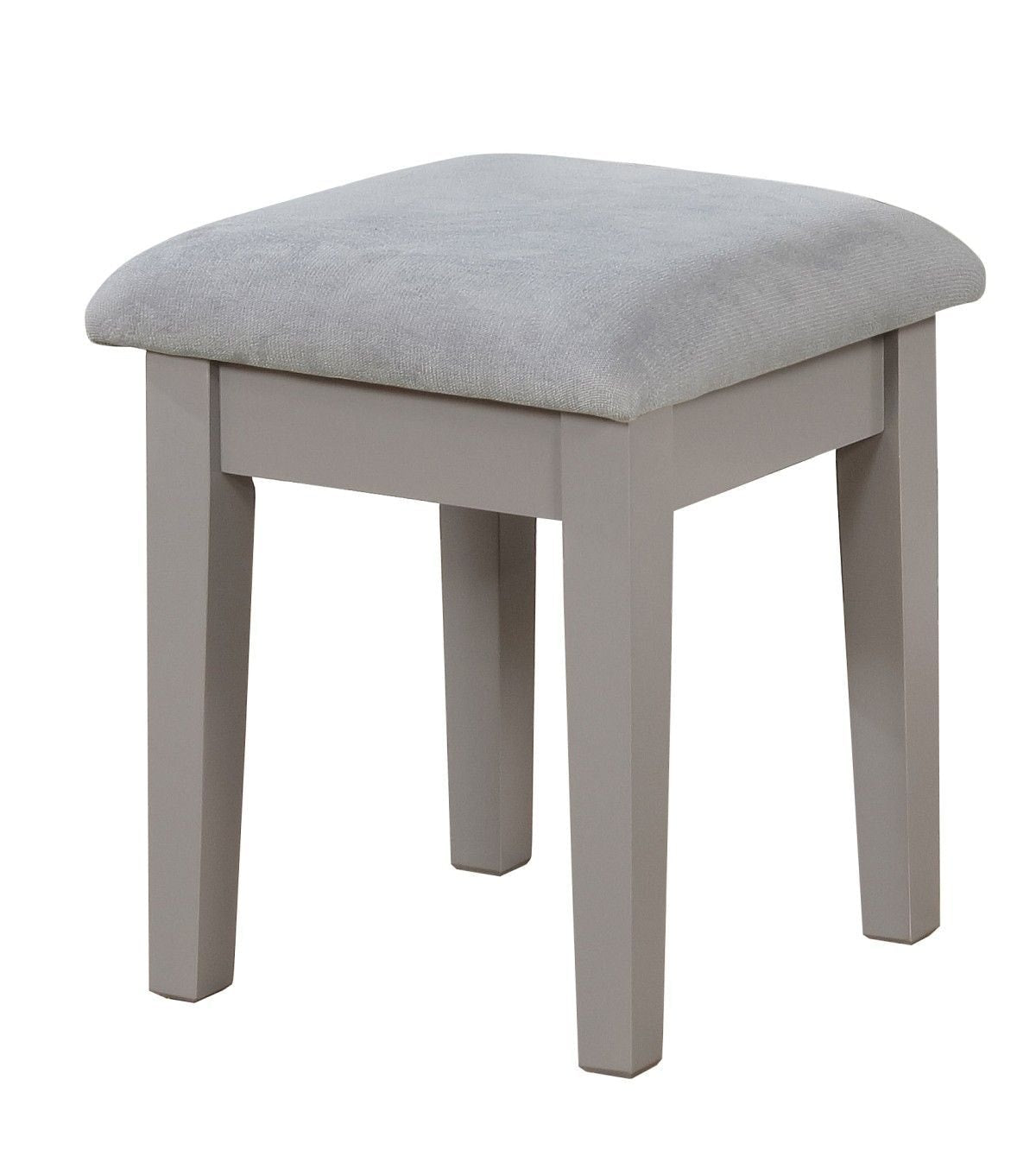 Cece 1-Drawer Grey Dressing Table Makeup Vanity Set with Stool and Mirror Q3Q3 - product image 1