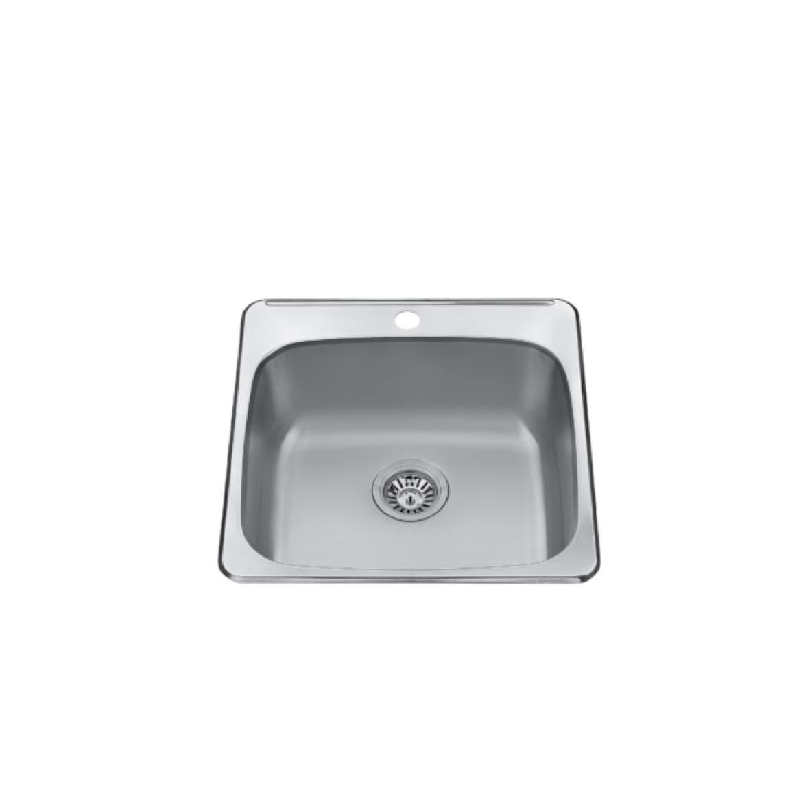 20x20x8-in Brushed Satin Stainless Steel Drop-in Sink R7N9 - product image 1