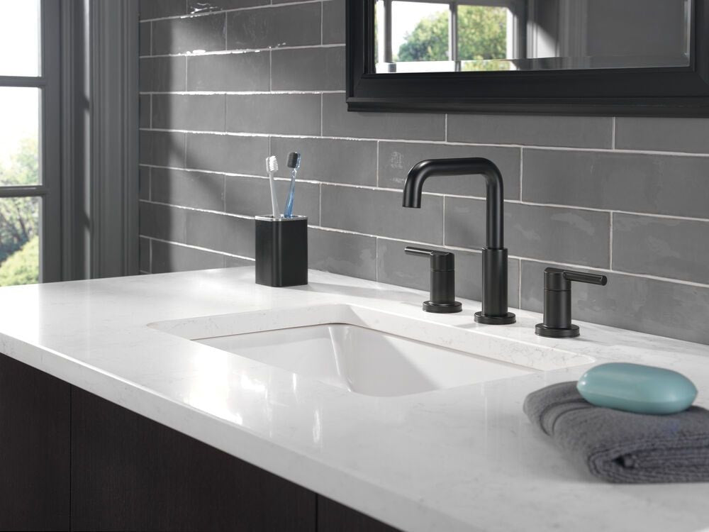 Two Handle Widespread Bathroom Faucet, Matte Black G8H6 - product image 5