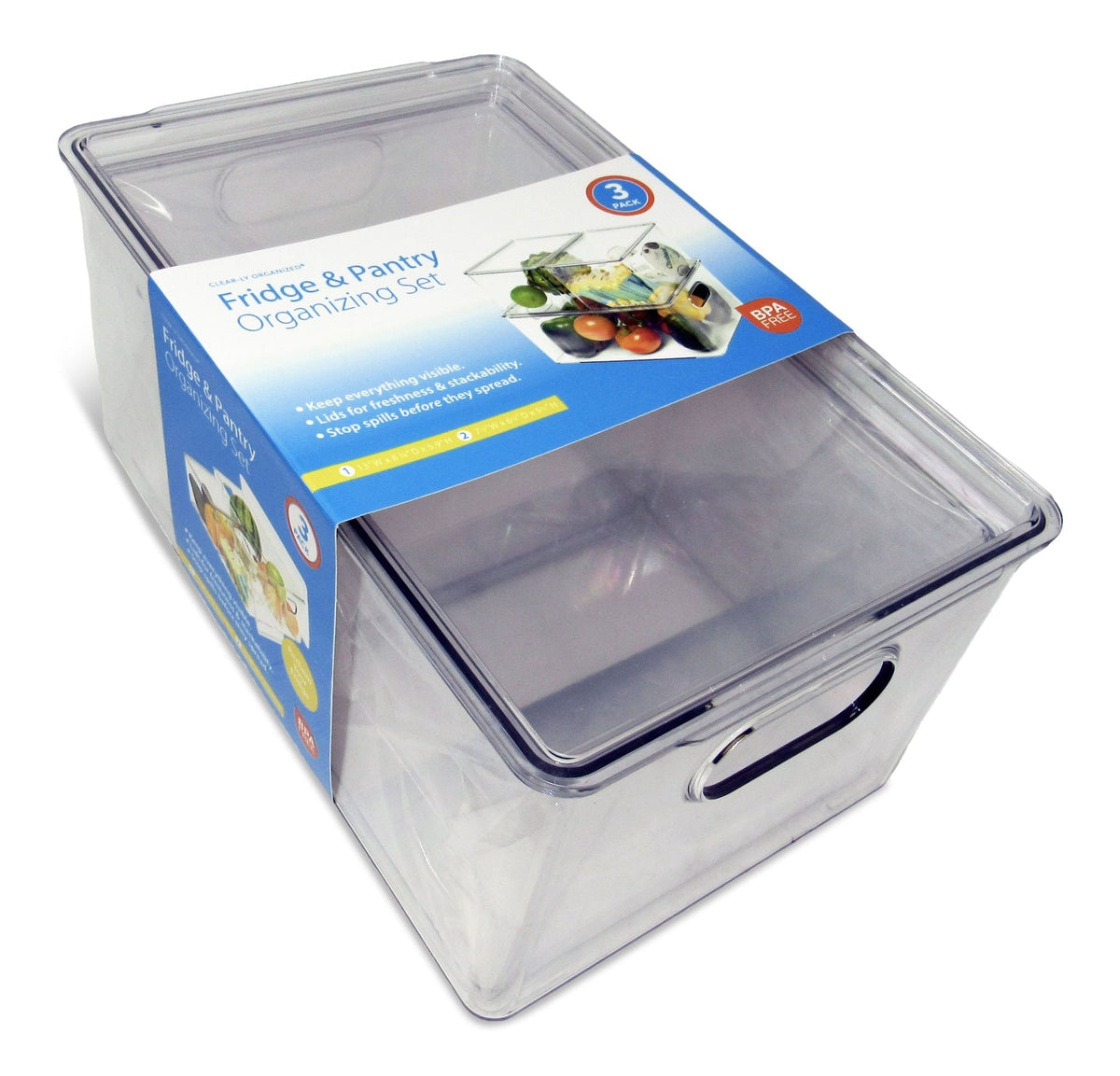Clear Storage Bin Set, 3-pc I9X0 - product image 3