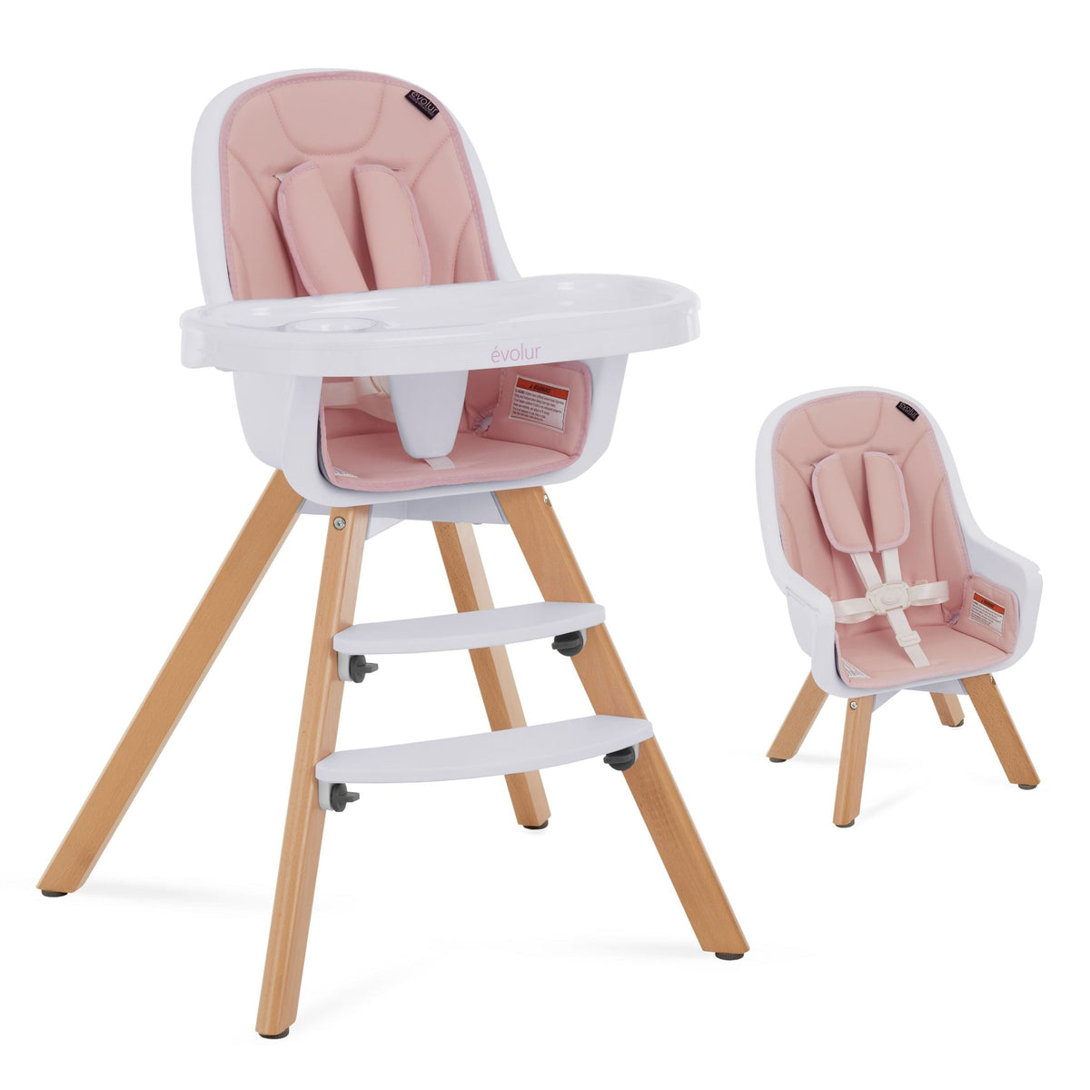 on Me Zoodle Convertible High Chair, Pink M6S5 - product image 1