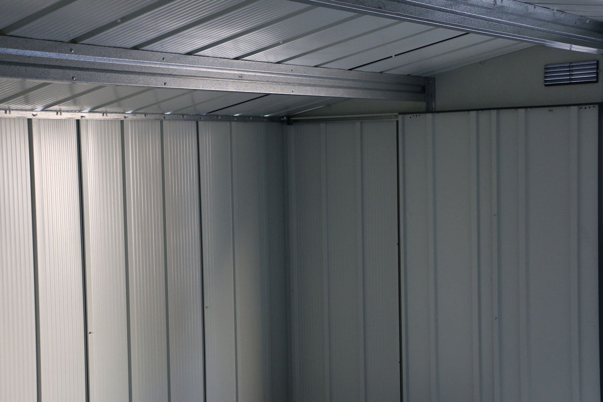 Metal Outdoor Storage Shed with Steel Frame, Dark Grey, 10-1/2-ft x 8-ft G8A7 - product image 8
