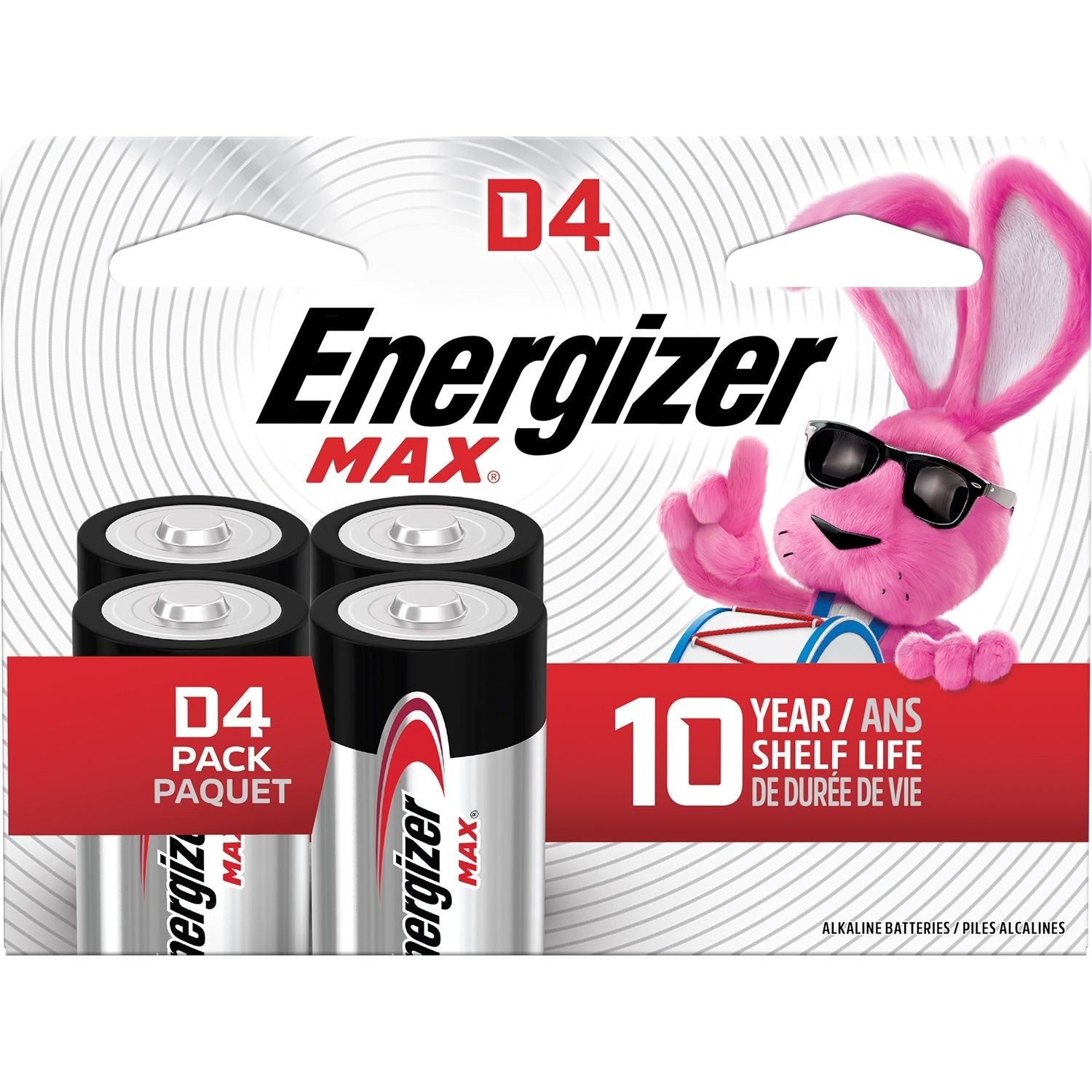 Max 4-pk D Alkaline Batteries, Long Lasting, All Purpose E0B2 - product image 1
