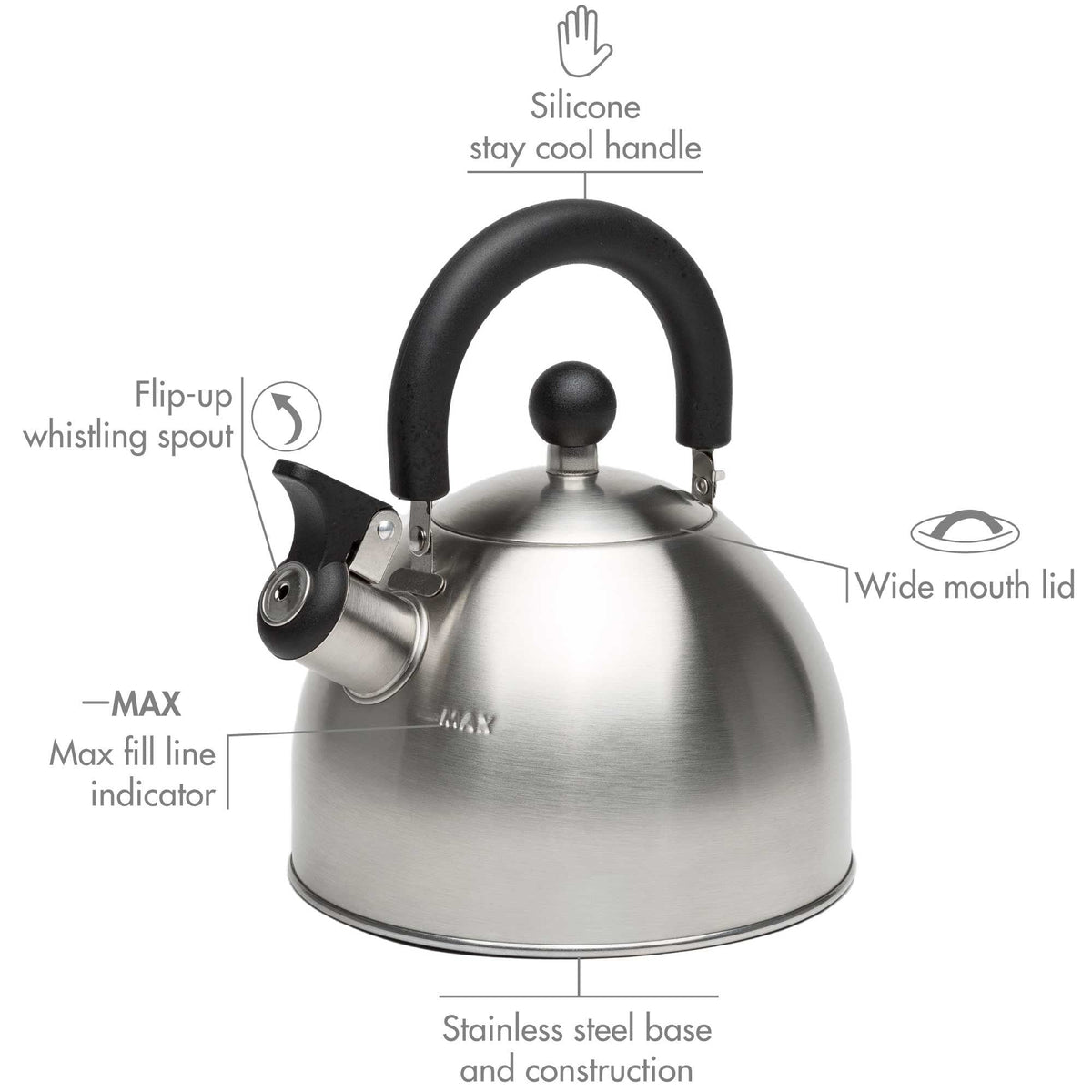 Stainless Steel Stovetop Kettle, 1.4-L A7J4 - product image 5