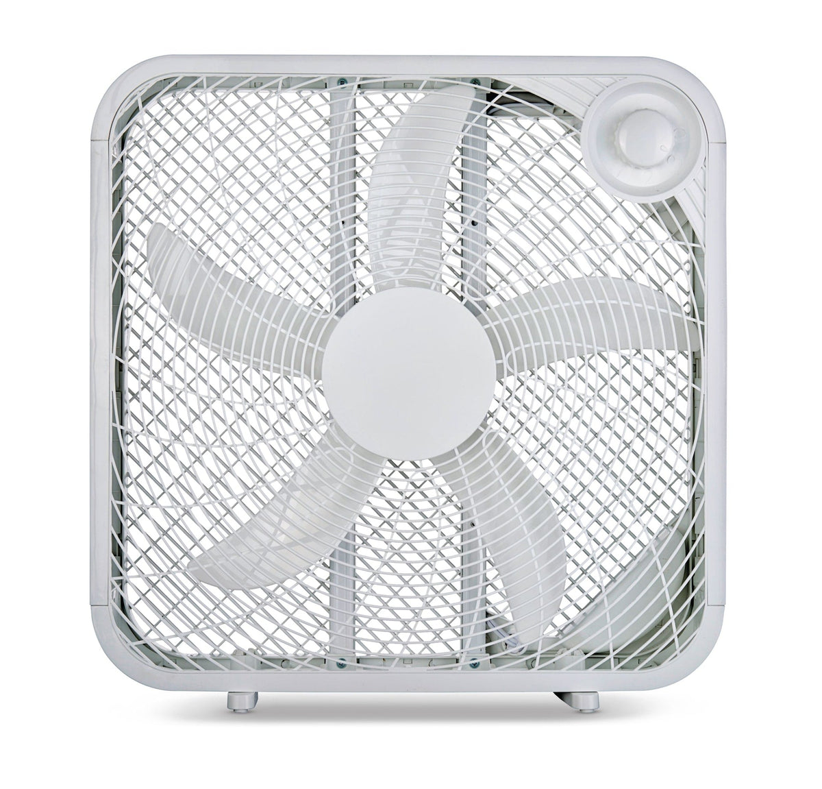 Plastic 5-Blade Portable Box/Floor Fan, 2-Speed, White, 20-in X1F8 - product image 1