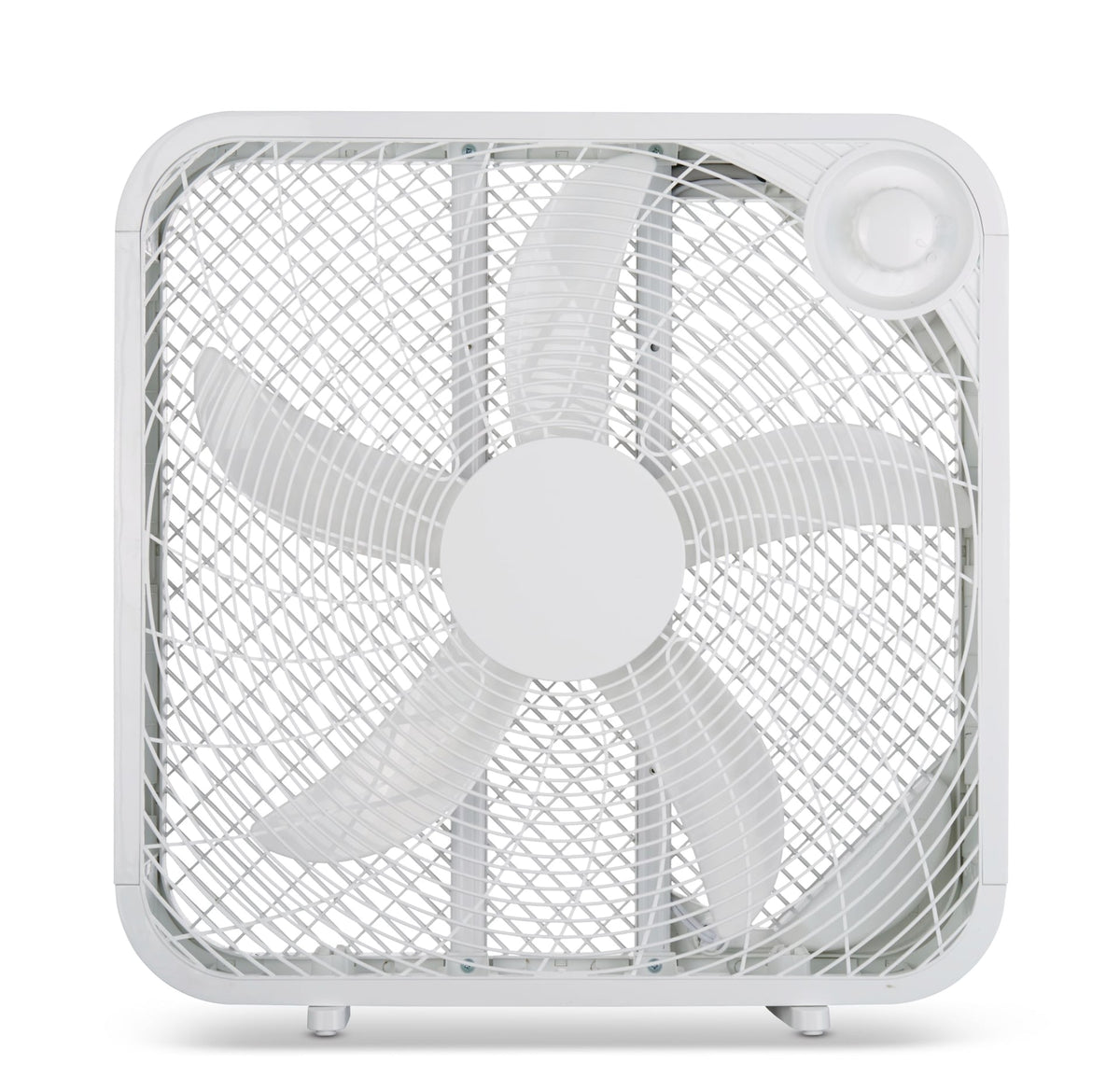 Plastic 5-Blade Portable Box/Floor Fan, 2-Speed, White, 20-in X1F8 - product image 2