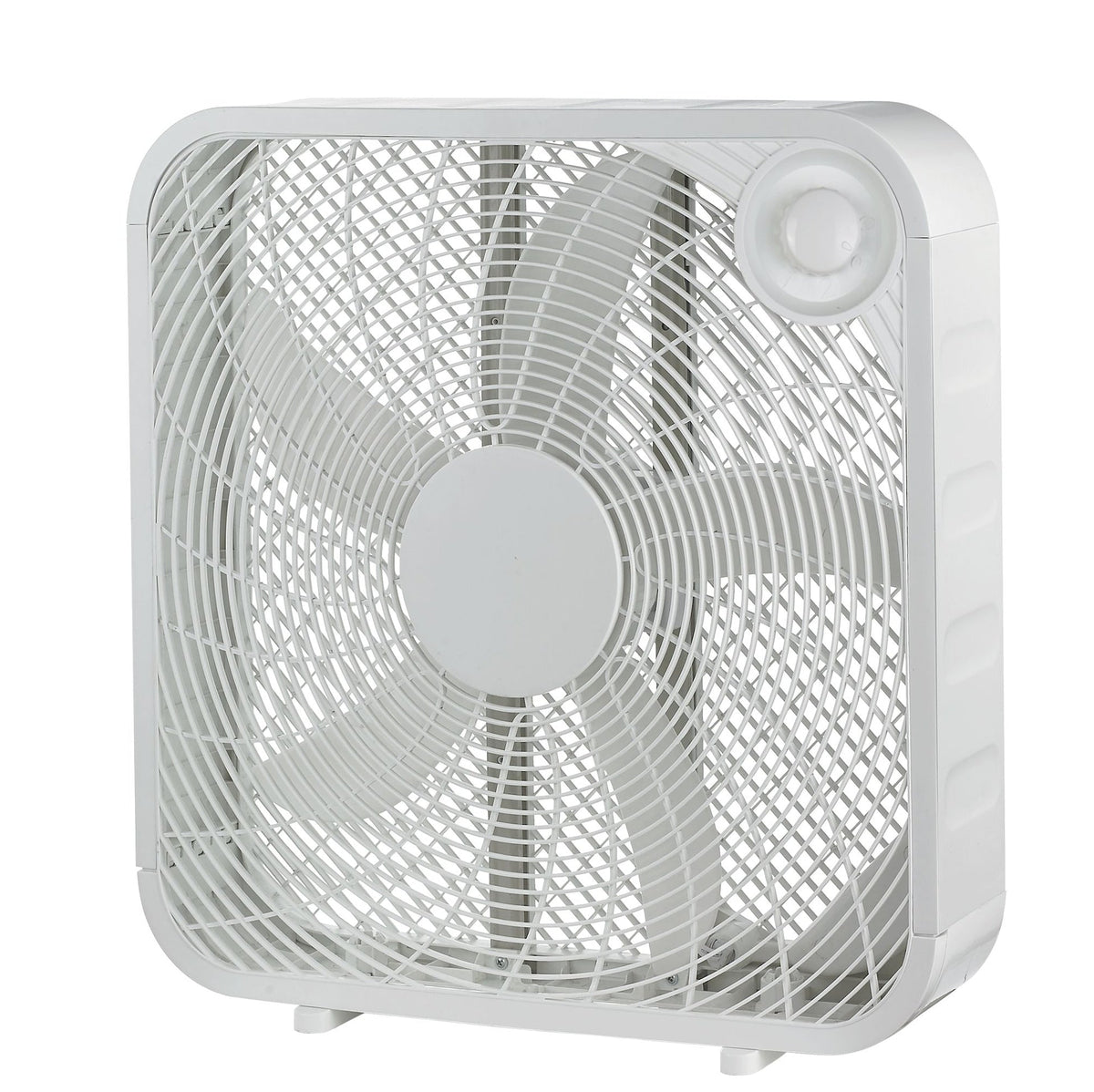 Plastic 5-Blade Portable Box/Floor Fan, 2-Speed, White, 20-in X1F8 - product image 5