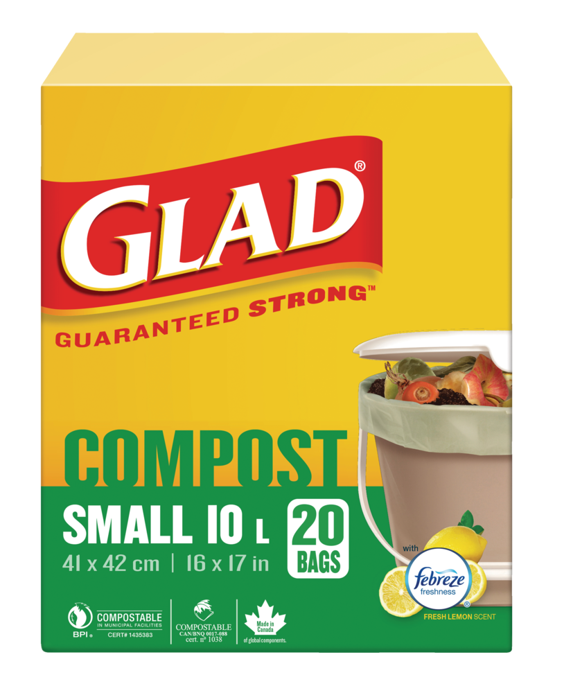 Small 100% Compostable Febreze Lemon Scented Food Waste Bags, 20-pk, 10-L T1W6 - product image 3