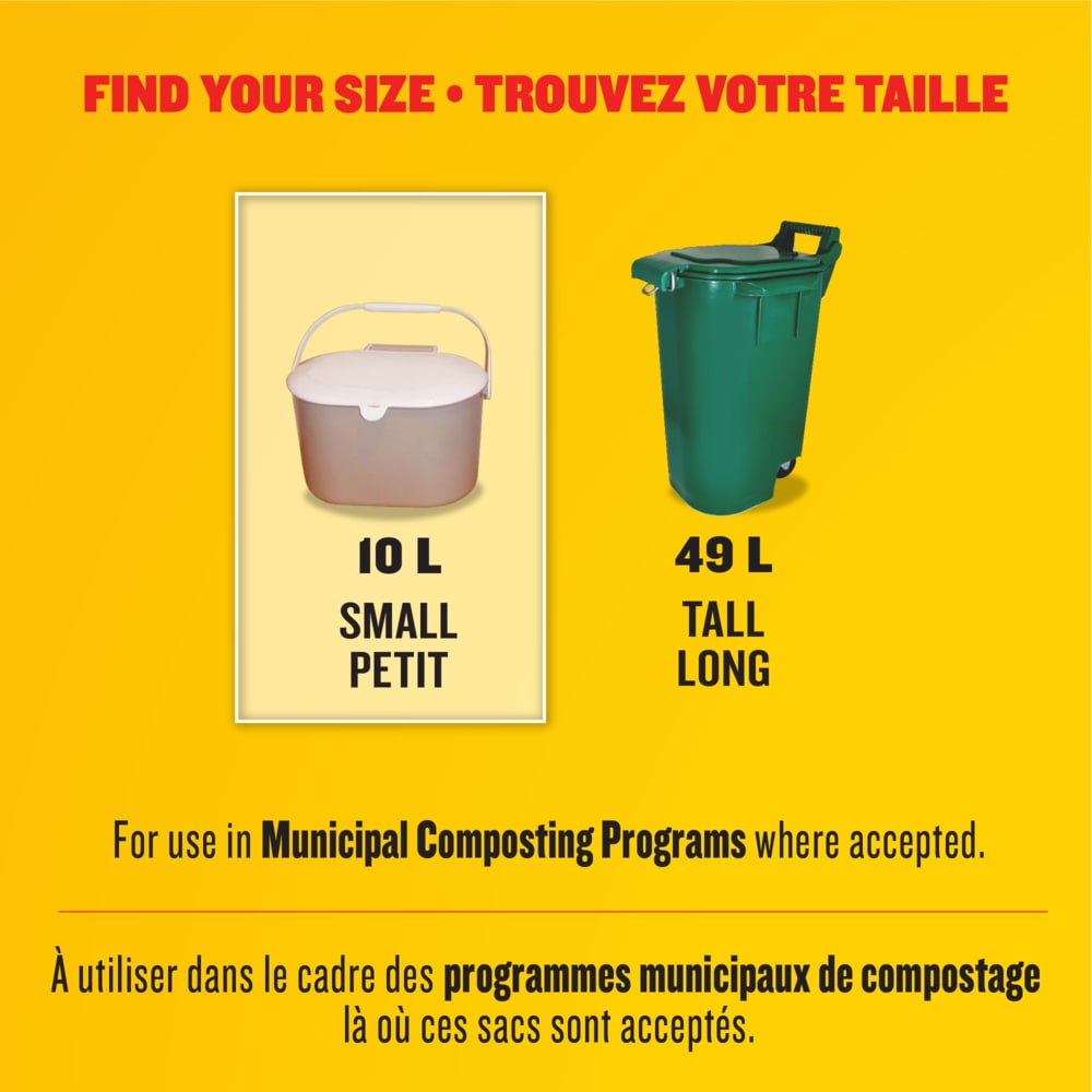 Small 100% Compostable Febreze Lemon Scented Food Waste Bags, 20-pk, 10-L T1W6 - product image 4