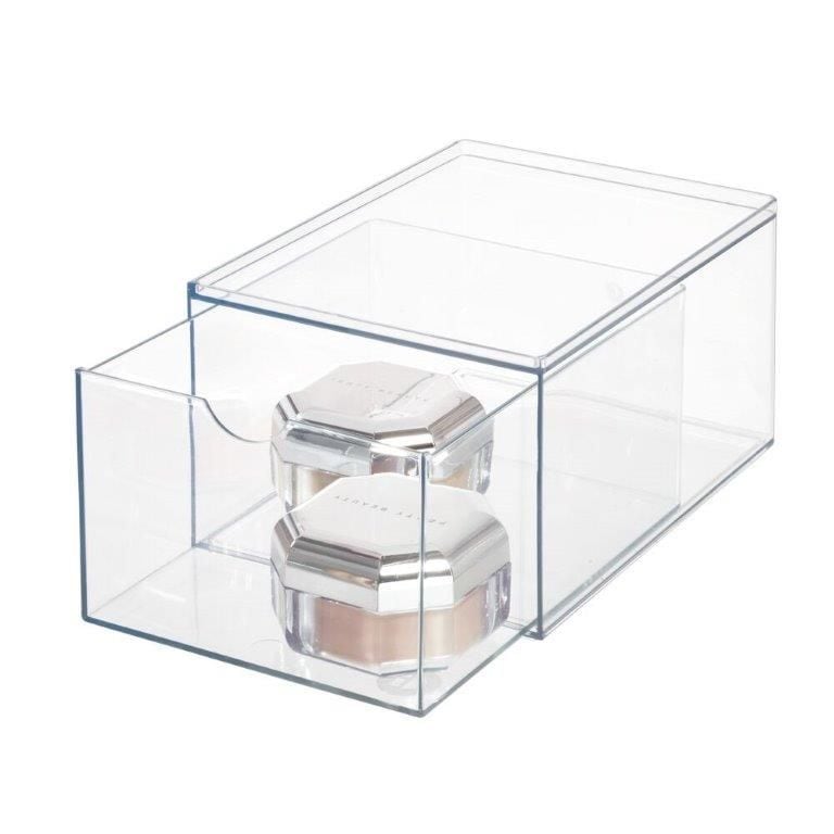 RPET Stackable Pull-Out Drawer Organizer Bin, Clear K6L2 - product image 1