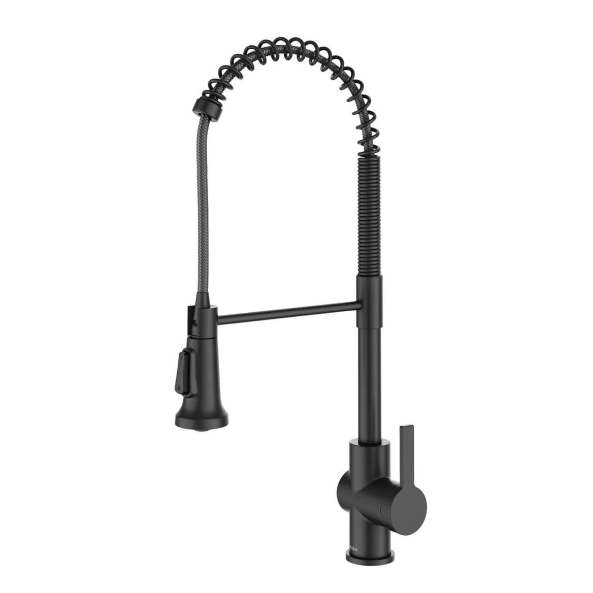 Britt Commercial Style Pull-Down Single Handle Kitchen Faucet, Matte Black F7P3 - product image 1