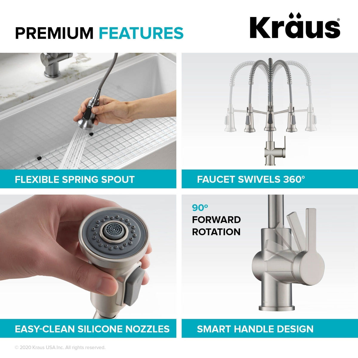 Britt Commercial Style Pull-Down Single Handle Kitchen Faucet, Matte Black F7P3 - product image 4