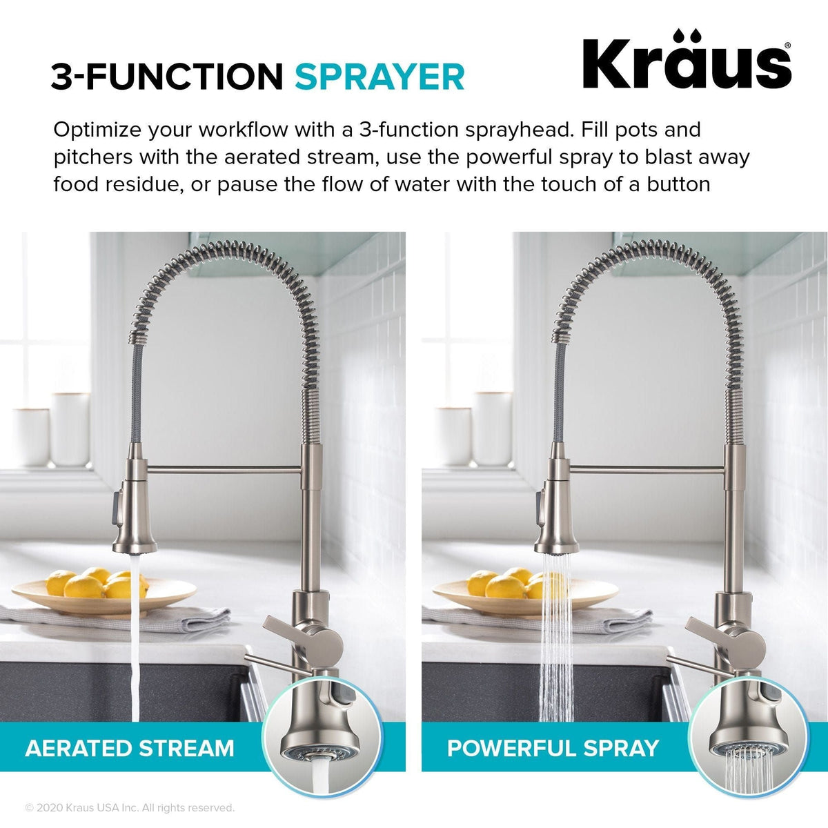 Britt Commercial Style Pull-Down Single Handle Kitchen Faucet, Matte Black F7P3 - product image 7