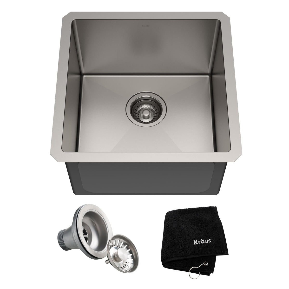Standard PRO Undermount Stainless Steel Single Bowl Bar Sink, 17x17x11-in B3C8 - product image 1