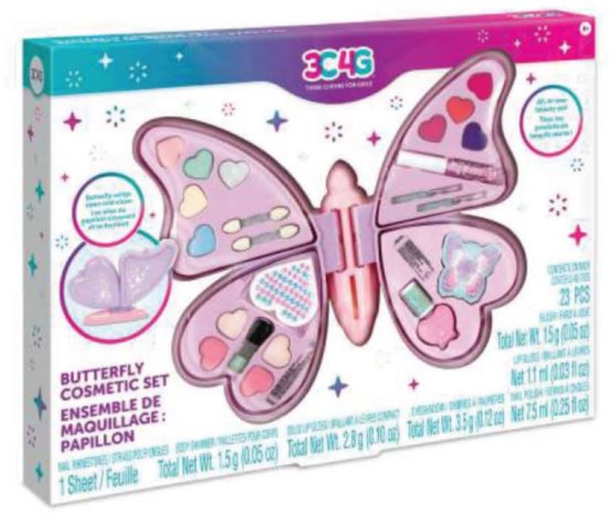 It Real All-in-One Butterfly Cosmetic Case for Ages 8+ I9X3 - product image 1