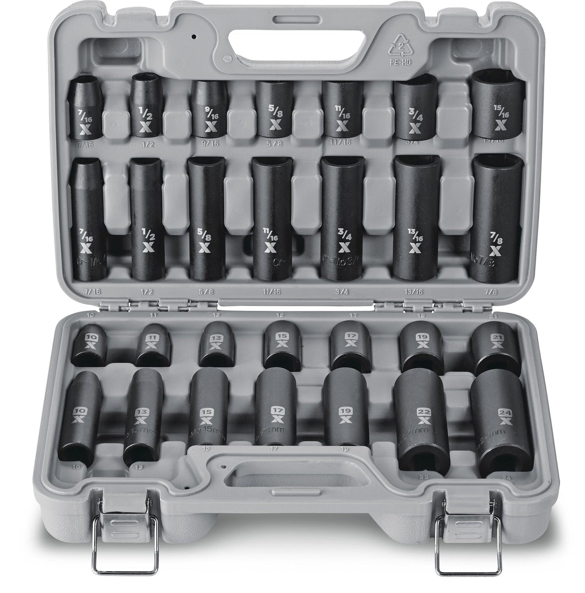 1/2-in Drive Professional Grade Impact Socket Set, 28-pc, CRMO N3S5 - product image 1
