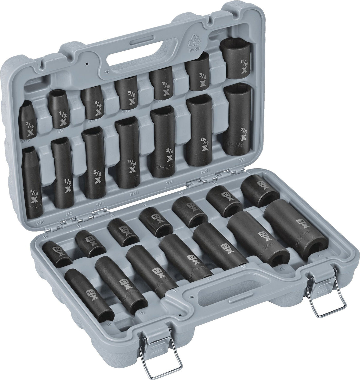 1/2-in Drive Professional Grade Impact Socket Set, 28-pc, CRMO N3S5 - product image 4