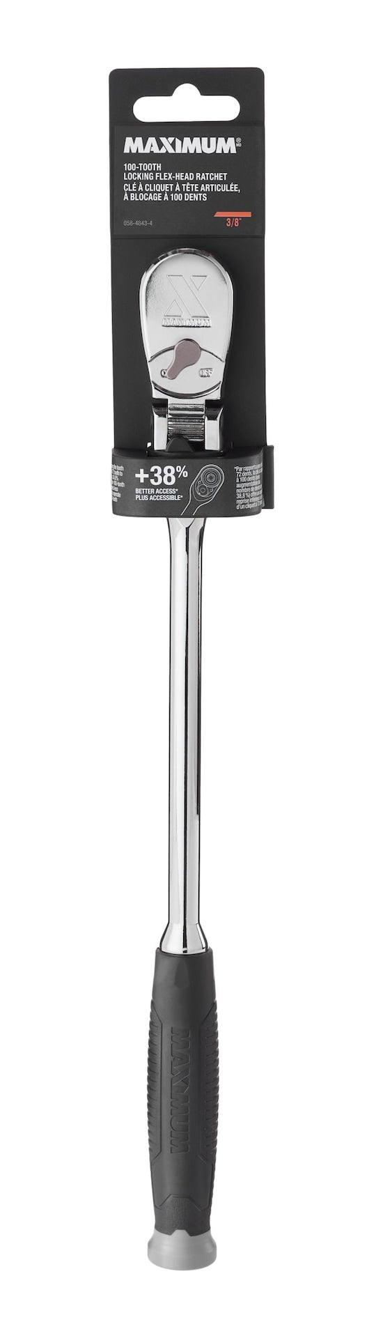 3/8" Drive Comfort Grip Locking Flex Head Ratchet I6B8 - product image 1
