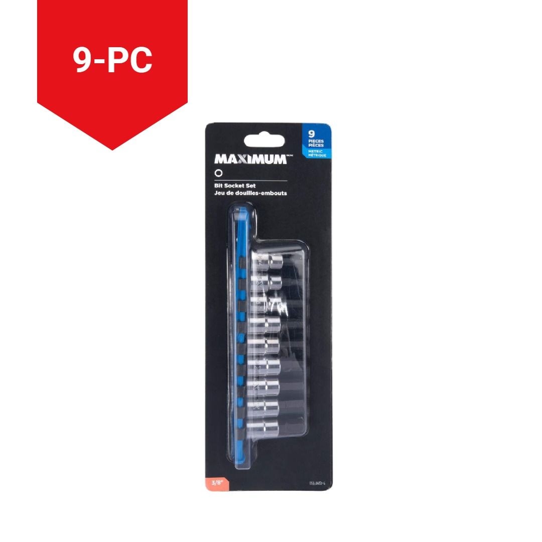 3/8-in Drive Hex Bit Socket Set, Chrome-Plated, 9-pc, Metric H0X8 - product image 2