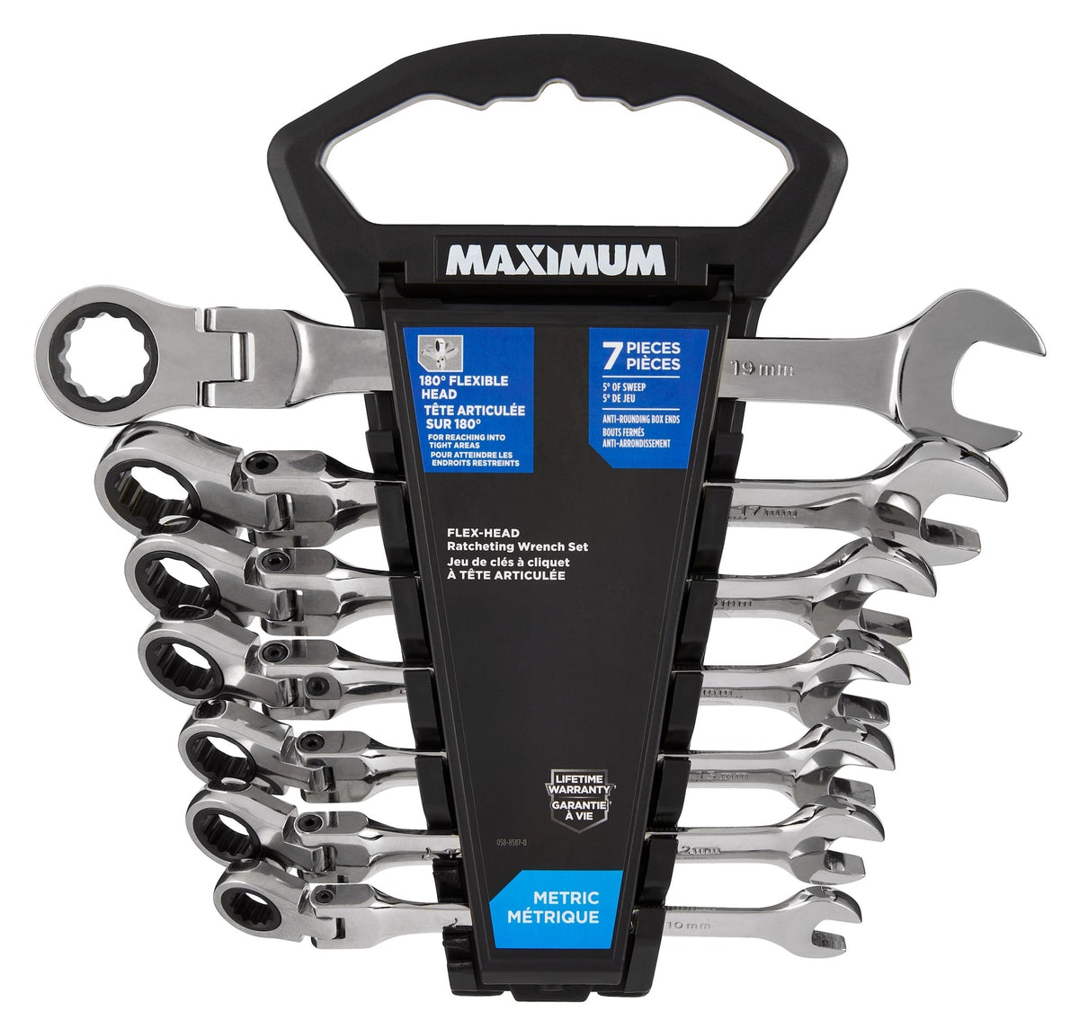 Flexhead Ratcheting Wrench Set, Alloy Steel, Metric, 7-pc W5U0 - product image 3