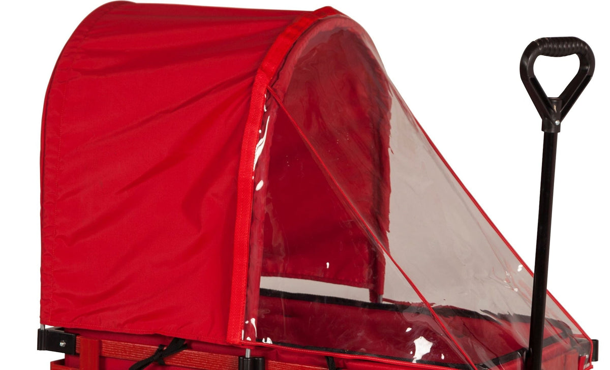 Industries Weather Shield & Sun Canopy For Convertible Wagon Sleigh/Sled, Red/Clear D1R3 - product image 1