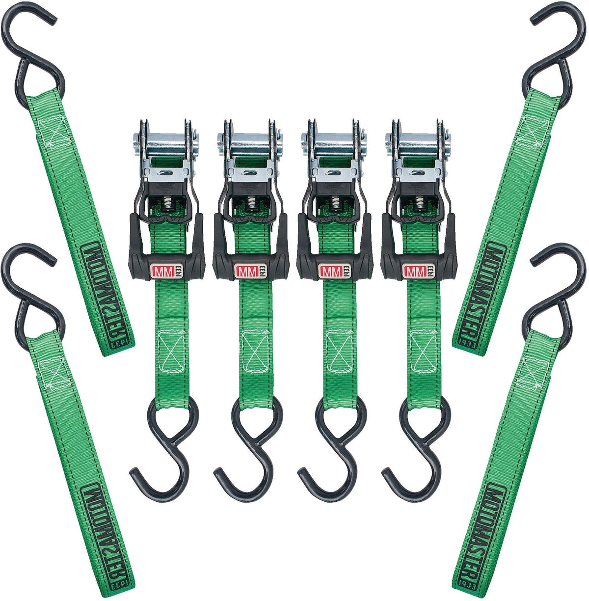 1,500-lb Ratchet Tie-Down Straps, with Padded Handle, 1-in x 14-ft, (2.5 cm x 4.3 m), 4-pk C5Q0 - product image 2