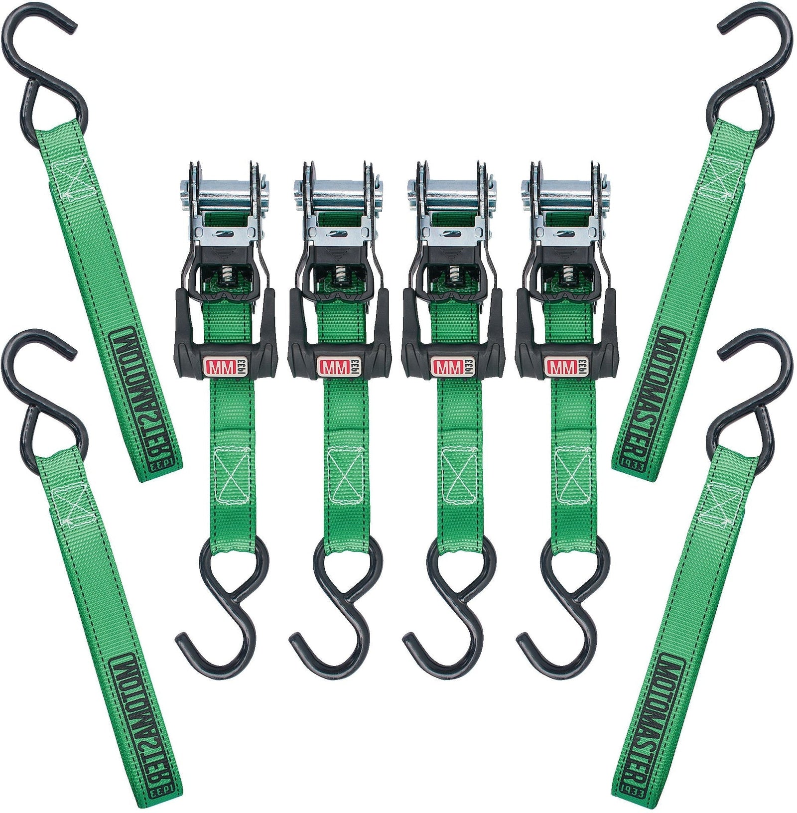 1,500-lb Ratchet Tie-Down Straps, with Padded Handle, 1-in x 14-ft, (2.5 cm x 4.3 m), 4-pk H1K0 - product image 2