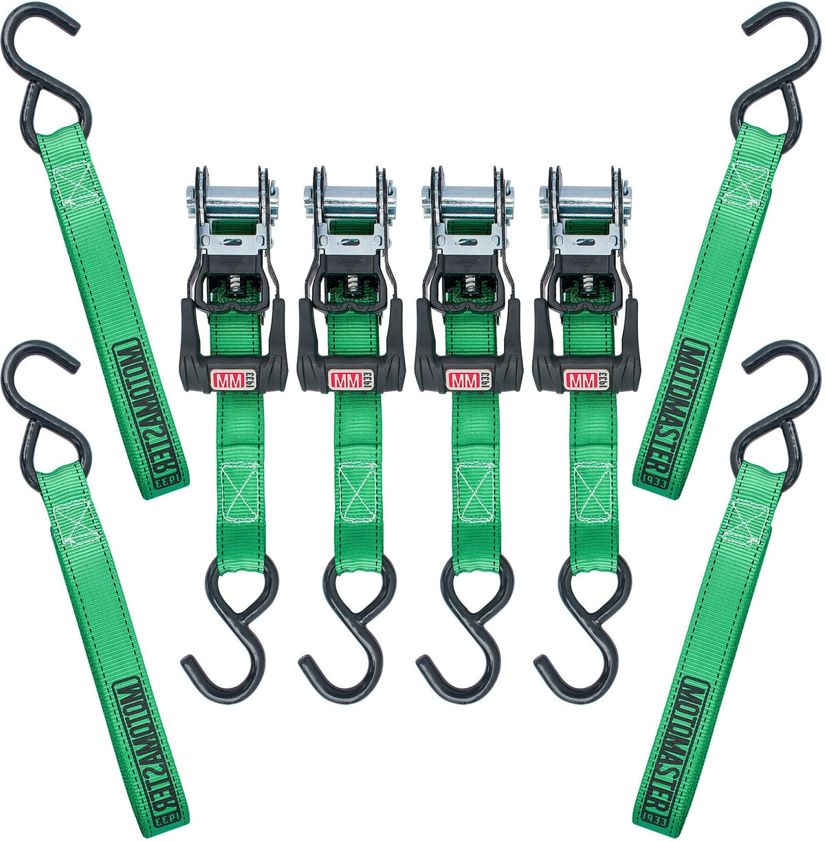 1,500-lb Ratchet Tie-Down Straps, with Padded Handle, 1-in x 14-ft, (2.5 cm x 4.3 m), 4-pk C5Q0 - product image 3