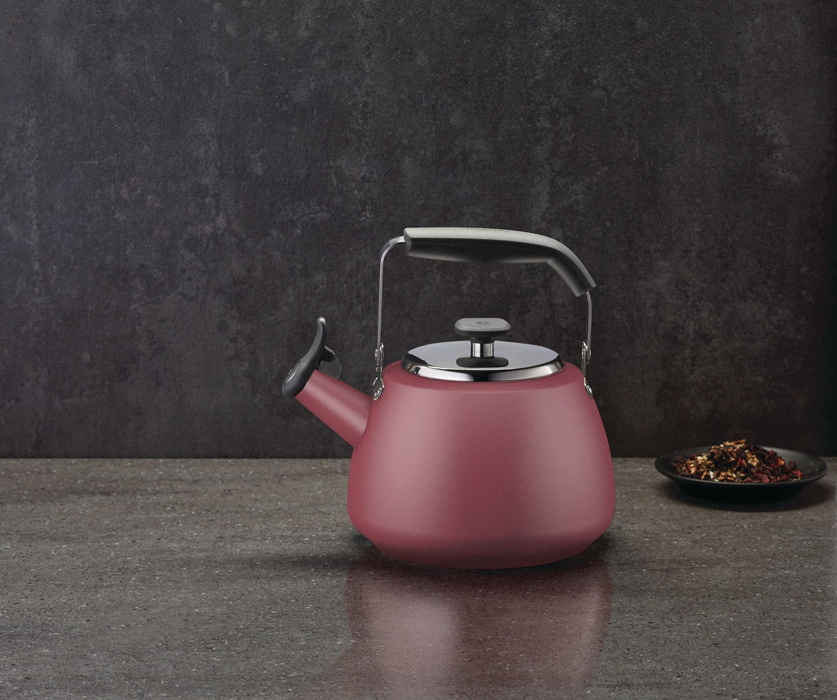 Stainless Steel Stovetop Kettle, 1.9-L, Red A6D5 - product image 3