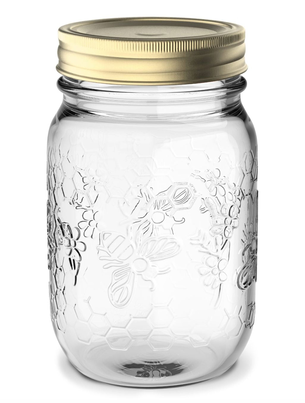 Mason Regular Mouth Honey Bee Canning Jar, 16-oz, 4-pk M2X8 - product image 1