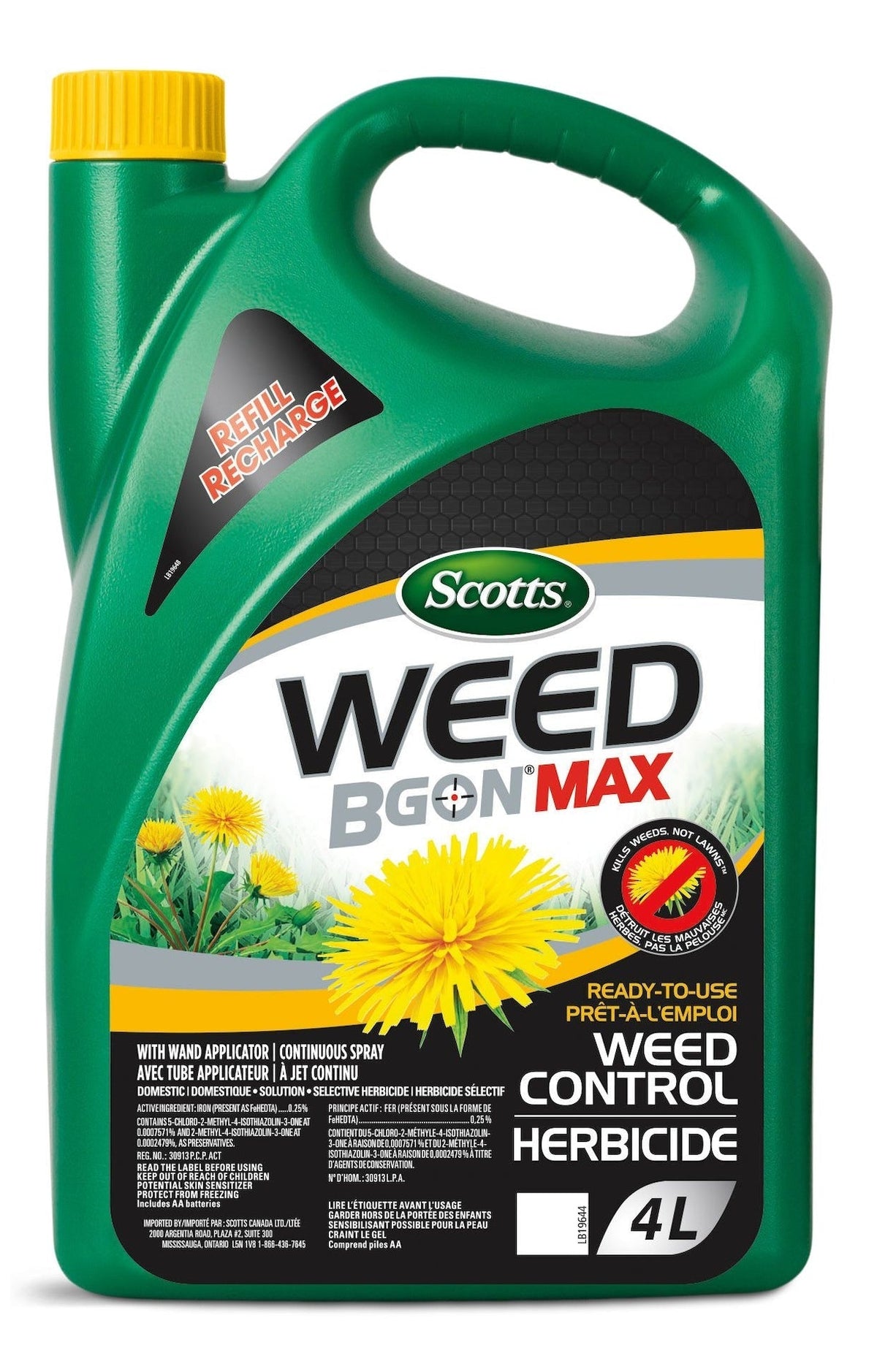 Weed B Gon MAX Ready-To-Use Weed Control for Lawns Refill, 4-L E8I5 - product image 1