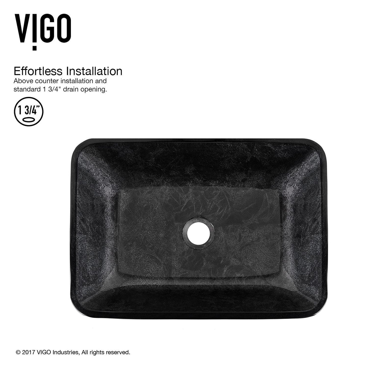 Glass Grey Onyx Bathroom Sink/Basin Set with Linus Faucet and Rectangular Vessel V5D7 - product image 7