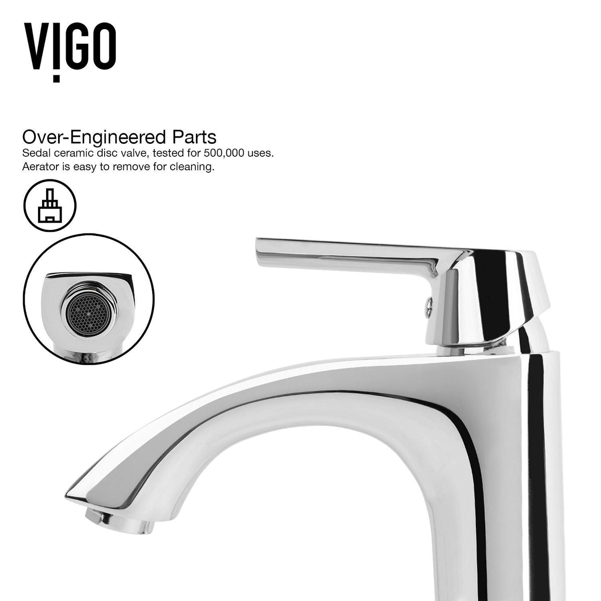 Linus Single Handle Vessel Sink Bathroom Faucet, Chrome G3H0 - product image 4
