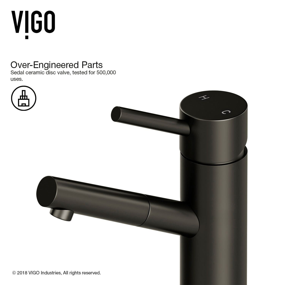 Noma Single Handle Single Hole Bathroom Sink Faucet, Matte Black M7R3 - product image 5