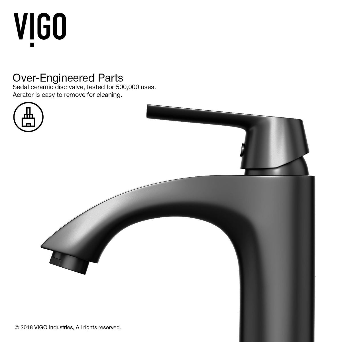 Penela Single Handle Single Hole Bathroom Sink Faucet, Matte Black R9K5 - product image 5