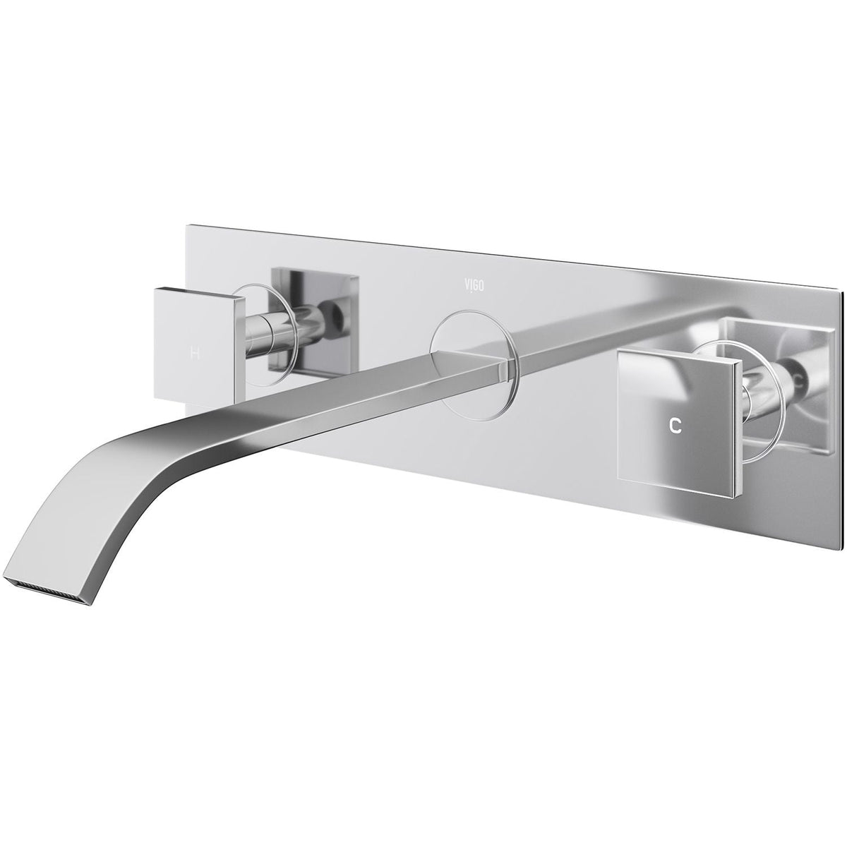 Titus Wall Mount Dual Handle Bathroom Sink Faucet, Eco-Friendly 1.2 GPM Flow Rate, Chrome W8R2 - product image 1