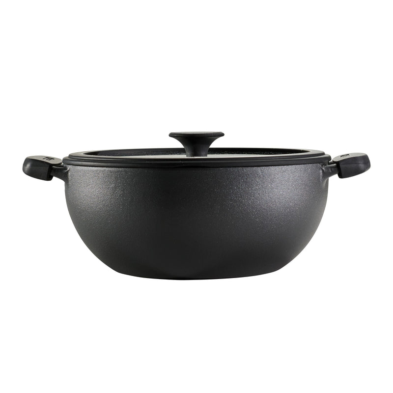 4.8 Qt Utsava Pre-Seasoned Cast Iron Kadai with Lid N2W8