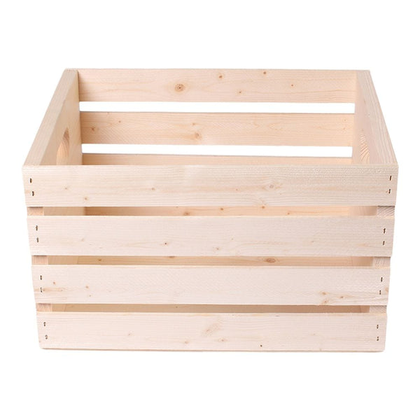 Solid Pine Wood Storage Crate, 16-in P8O1
