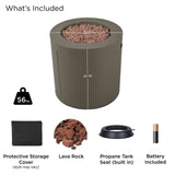 Steel Propane Fire Pit Hidden Tank in Mist Gray, 24-in P6H2 - product image 7