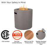 Steel Propane Fire Pit Hidden Tank in Mist Gray, 24-in P6H2 - product image 8