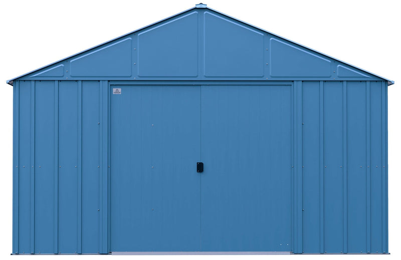 Classic 12x12-ft Blue Grey Corrosion-Resistant Steel Shed F0M1