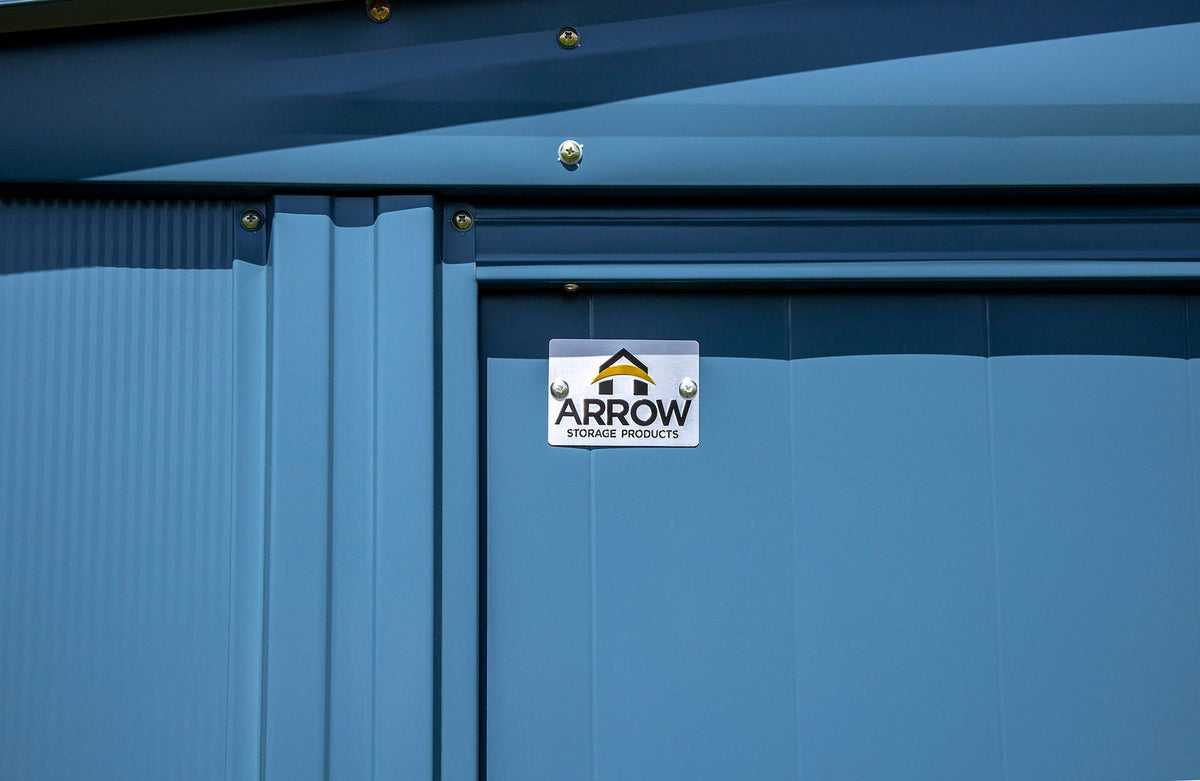 Classic 12x12-ft Blue Grey Corrosion-Resistant Steel Shed F0M1 - product image 6