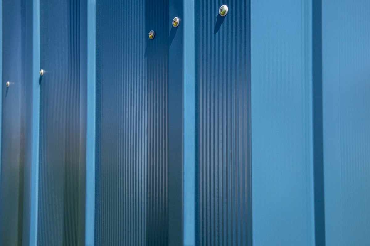 Classic 12x12-ft Blue Grey Corrosion-Resistant Steel Shed F0M1 - product image 8