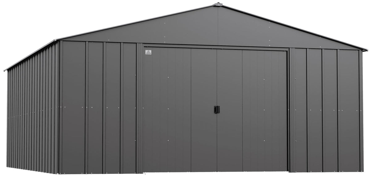 Classic 14x17-ft Charcoal Corrosion-Resistant Steel Shed D5U0 - product image 1