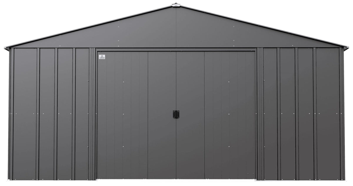 Classic 14x17-ft Charcoal Corrosion-Resistant Steel Shed D5U0 - product image 2